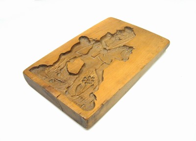 26949042c - Holzmodel, sog. Springerle Model, süddt. um 1820, beidseitig geschnitzt, Reiter ...