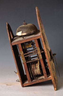 26949078b - Schilderuhr sog. Wochenläufer, Schwarzwald um 1850, floral bemalt mit leichter ...