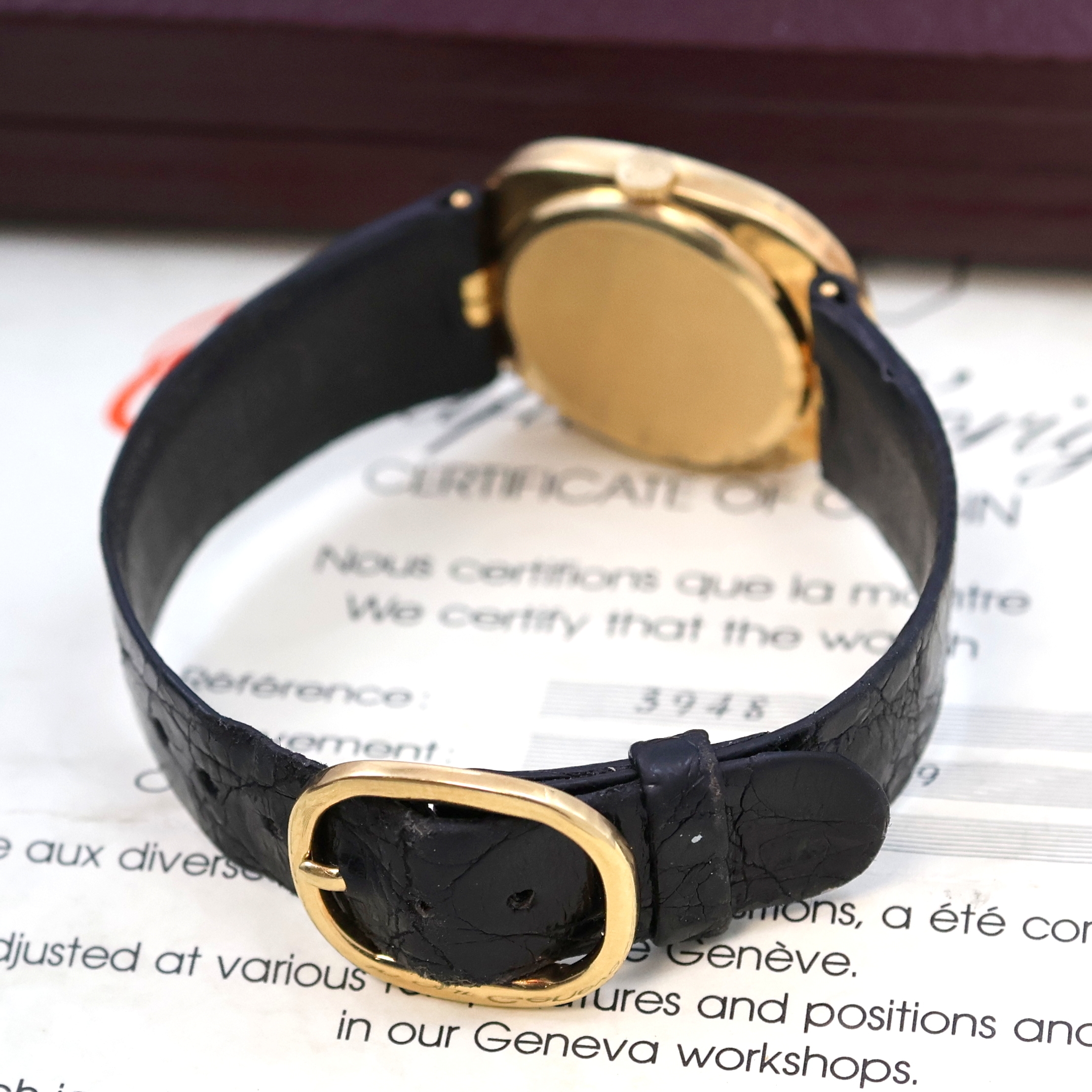 Detail b: PATEK PHILIPPE Armbanduhr Ellipse D´Or in GG 750/000 Referenz 3948, Handaufzug, ovales 3 -teil. Geh. inkl. Lederband m. orig. GG 750/000 Dornschl., ...