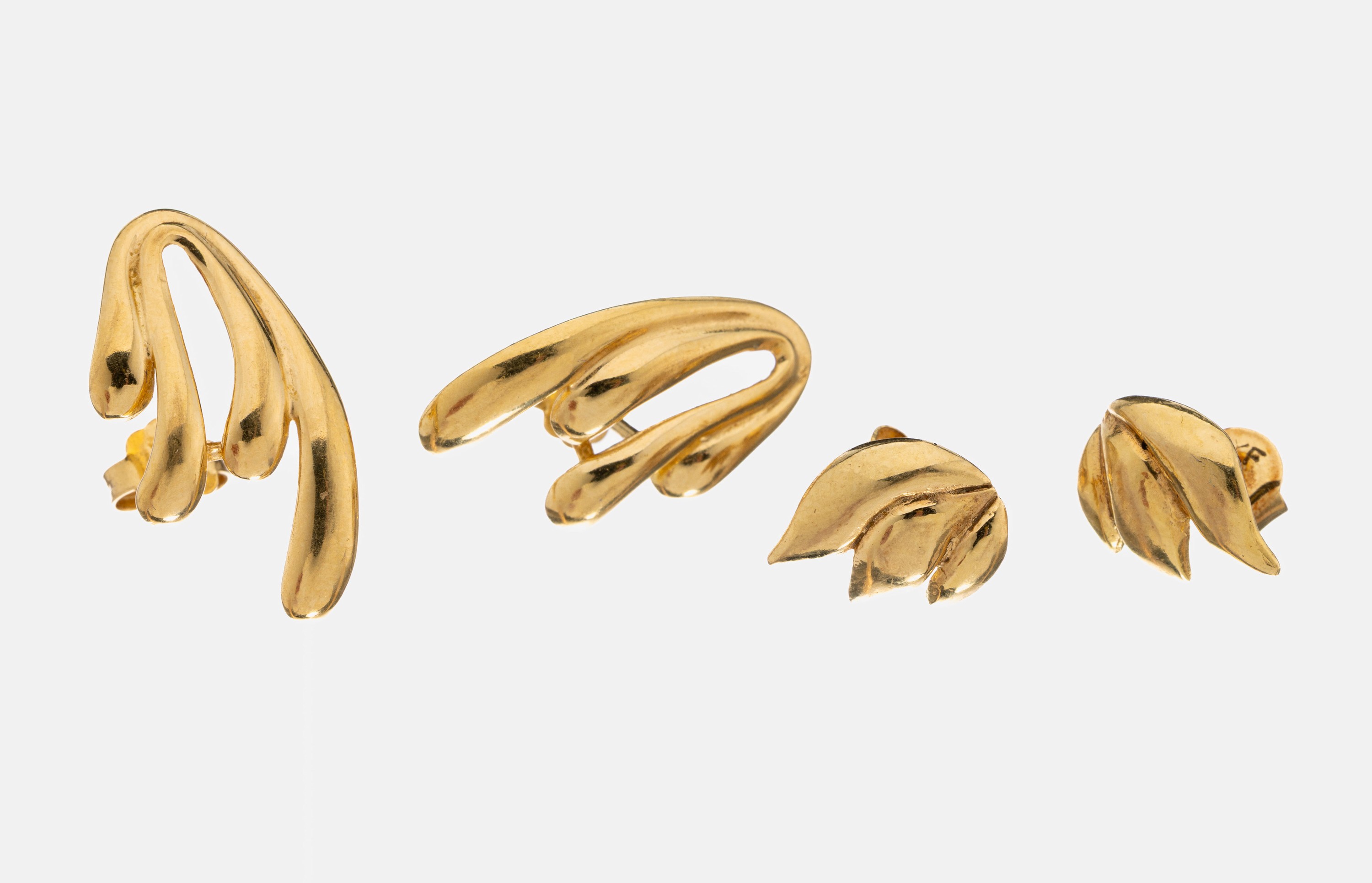 Konvolut 2 Paar 18 kt Gold Ohrstecker, GG 750/000, ca. 6.0 g