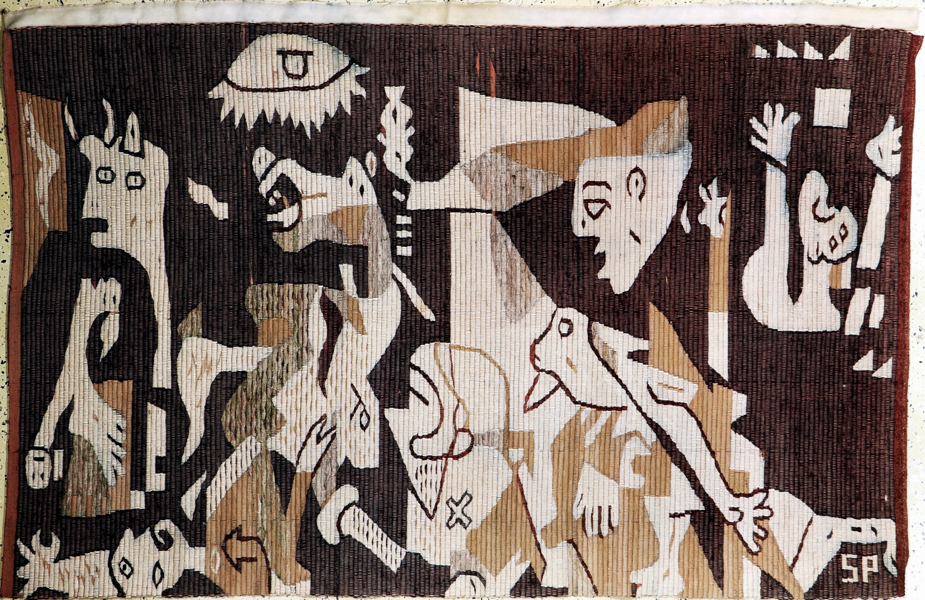 Flachgewebe, Mexixo, Mitte 20.Jhd, Wolle auf Wolle, ca. 200 x 130 cm, EHZ: 2, (kleine Löcher)