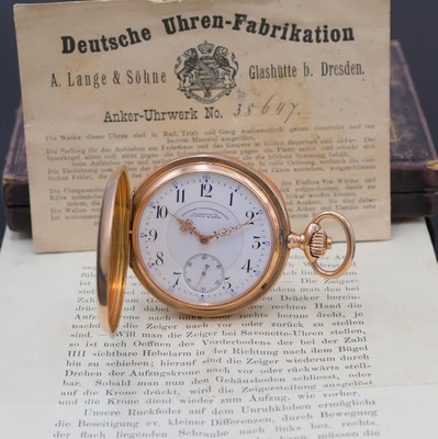 Image 26949114 - A. LANGE & SÖHNE / DUF Herrensavonette in RG 585/000 mit original Etui und ...