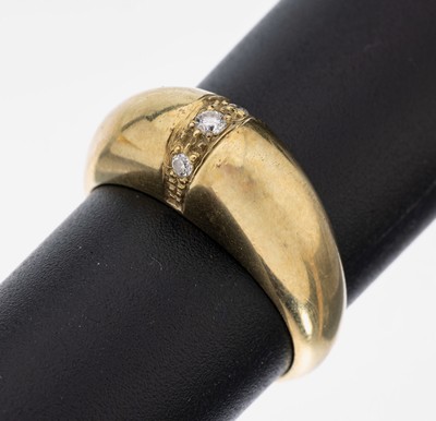 Image 26949145 - 14 kt Gold Brillant-Ring, GG 585/000, 3 Brillanten zus. ca. 0.04 ct Weiß/si, ca. ...