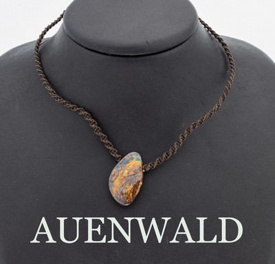 Image 26949175 - Boulderopal-Flechtcollier, geflochtene Polyesterfäden, Länge stufenlos ...