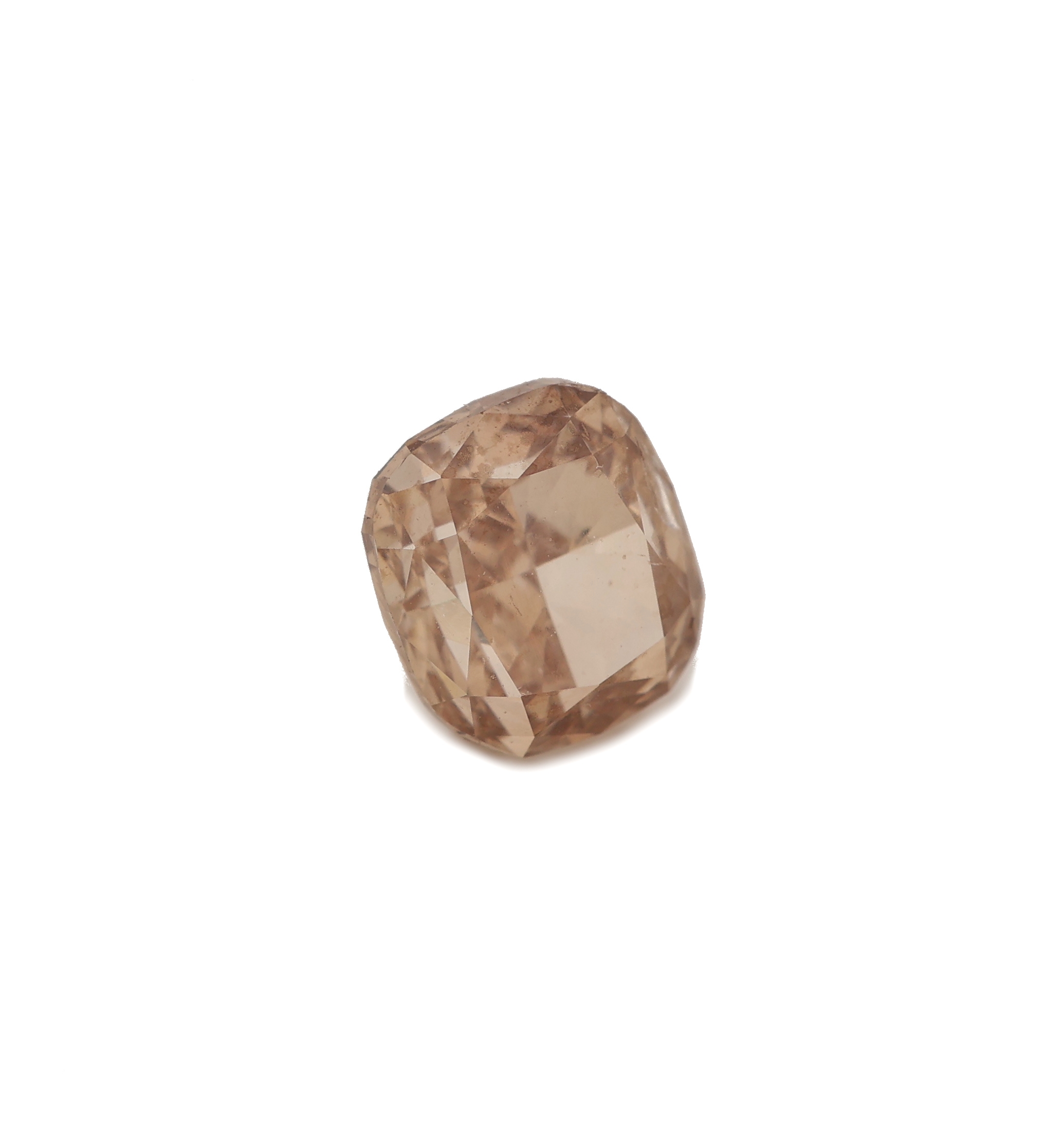 Detail a: Loser Diamant im Kissenschliff 1.02 ct naturalfancy yellowish brown, 5.46 x 4.92 x 3.78 mm, IGI-Report 01/20
