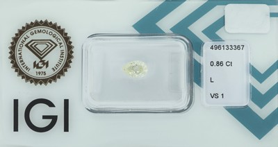 Image Loser Diamant 0.86 ct, get. Weiß (L)/vs 1, eingeschweißt, facett. Tropfen, ...