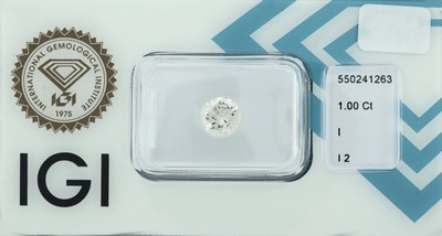 Image Loser Brillant 1.0 ct l.get.Weiß (I)/p2, eingeschweißt, IGI-Report 11/2022