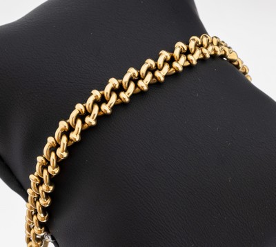 Image 18 kt Gold Armband, GG 750/000, L. ca. 19 cm, Karabinerschließe, ca. 25.0 g ...