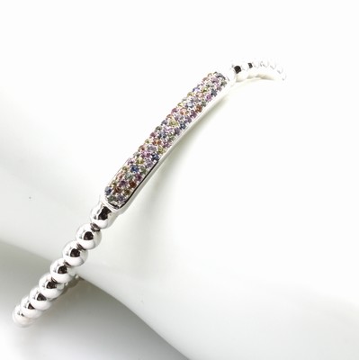 Image Flexibles Kugelarmband mit Saphiren, WG 750/000, 61 fac., fancy Saphire zus. ca. 0.69 ct ...