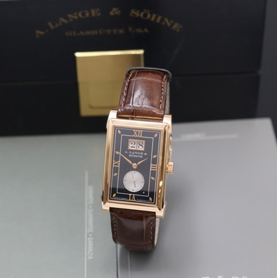 Image A. LANGE & SÖHNE feine Herrenarmbanduhr Cabaret Referenz 107.031 in RoseG ...