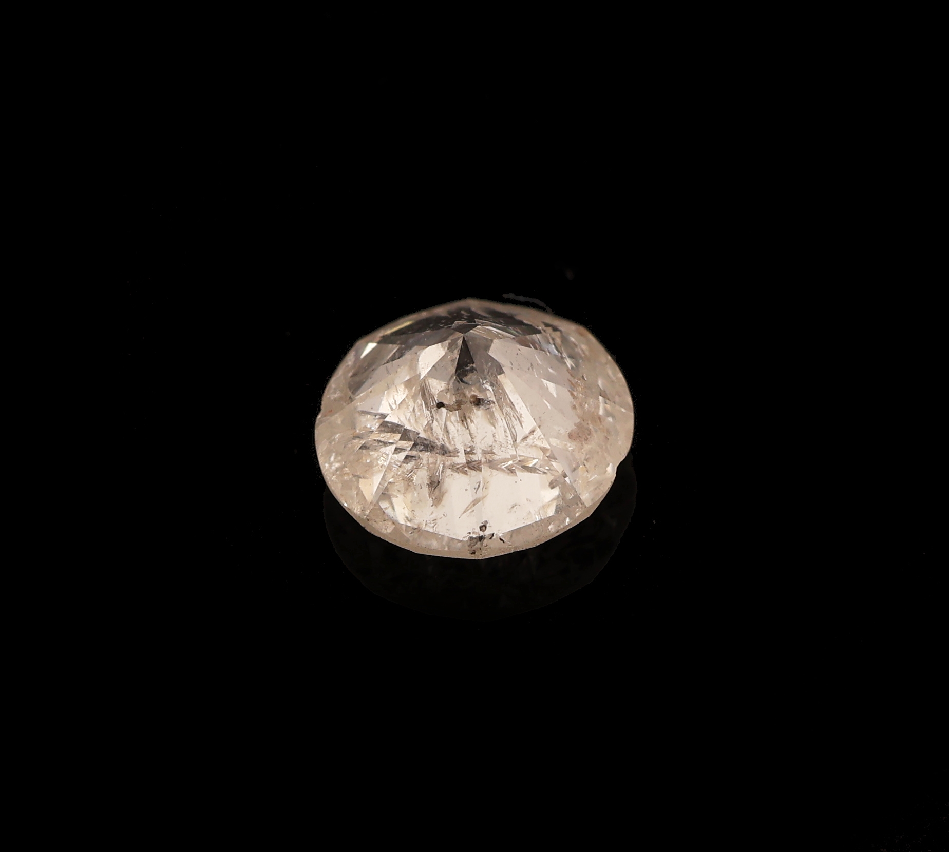 Detail b: Loser Brillant ca. 1.32 ct Weiß/p3, Ausfassware, Rundiste besch.