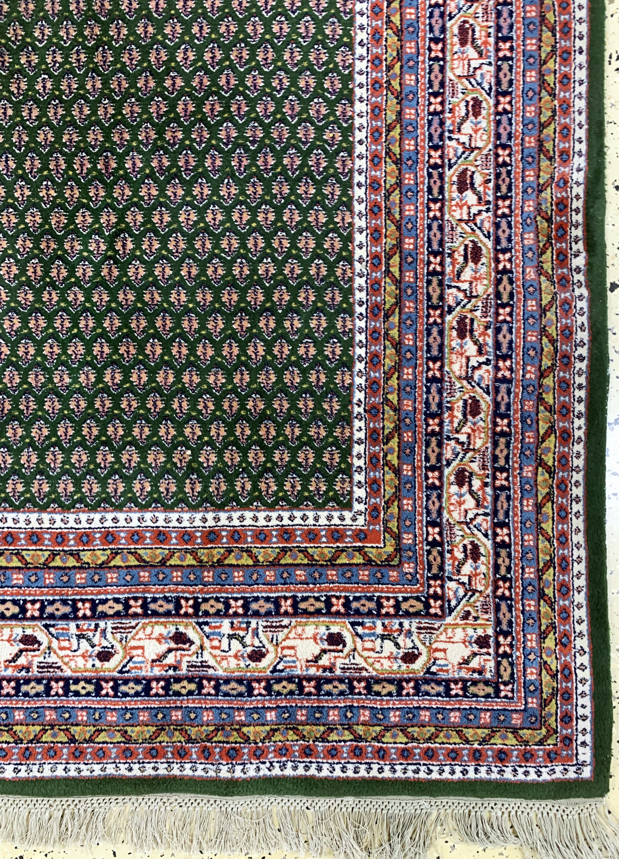 Detail a: Sarogh Mir fein, Indien, Mitte 20.Jhd, Wolle auf Baumwolle, ca. 290 x 215 cm, EHZ: 2