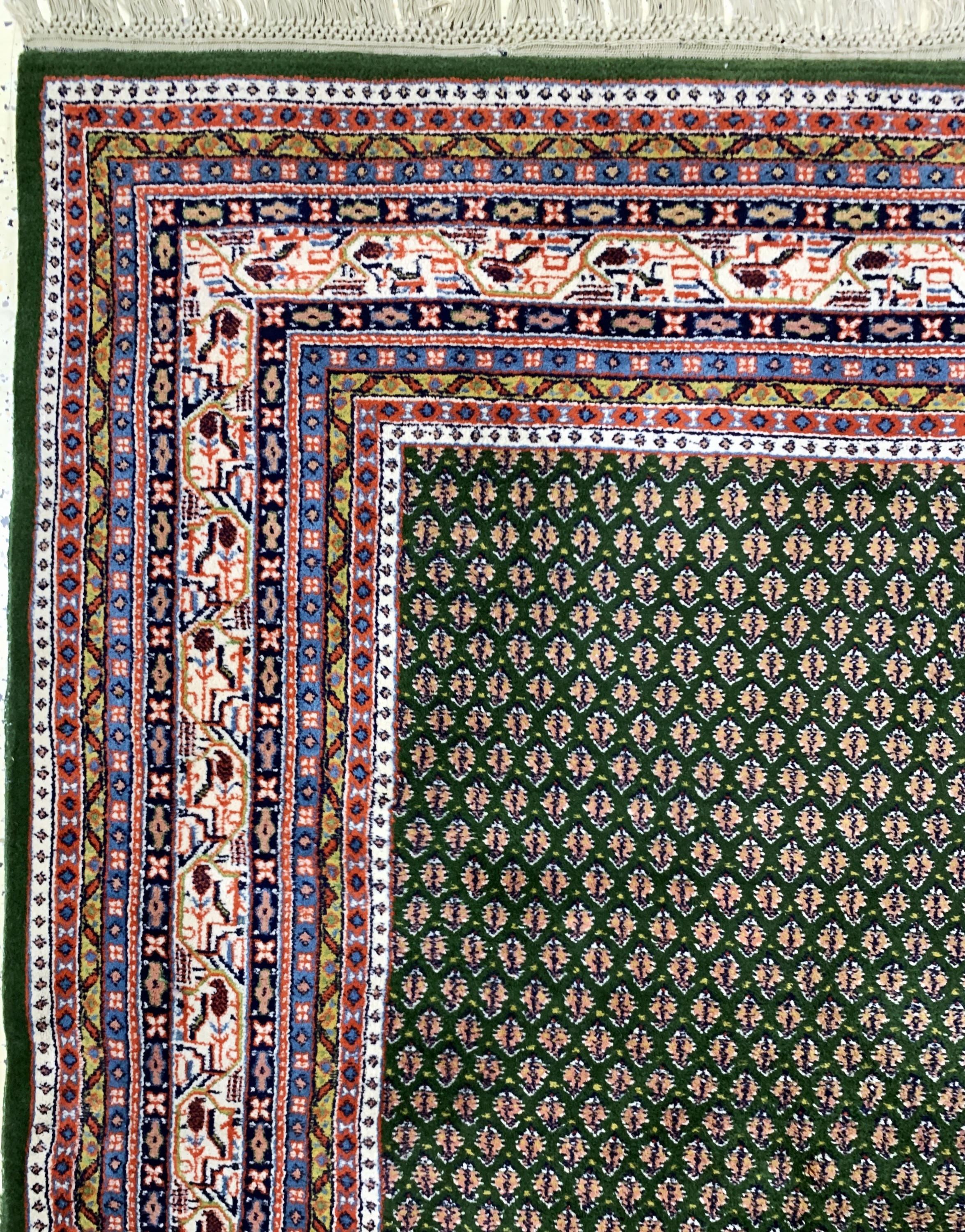Detail d: Sarogh Mir fein, Indien, Mitte 20.Jhd, Wolle auf Baumwolle, ca. 290 x 215 cm, EHZ: 2