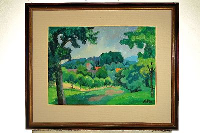 26950189k - Albert Rieger, 1914-1992, Landschaft, Gouache auf Papier, rechts unten monogr. und dat. ...