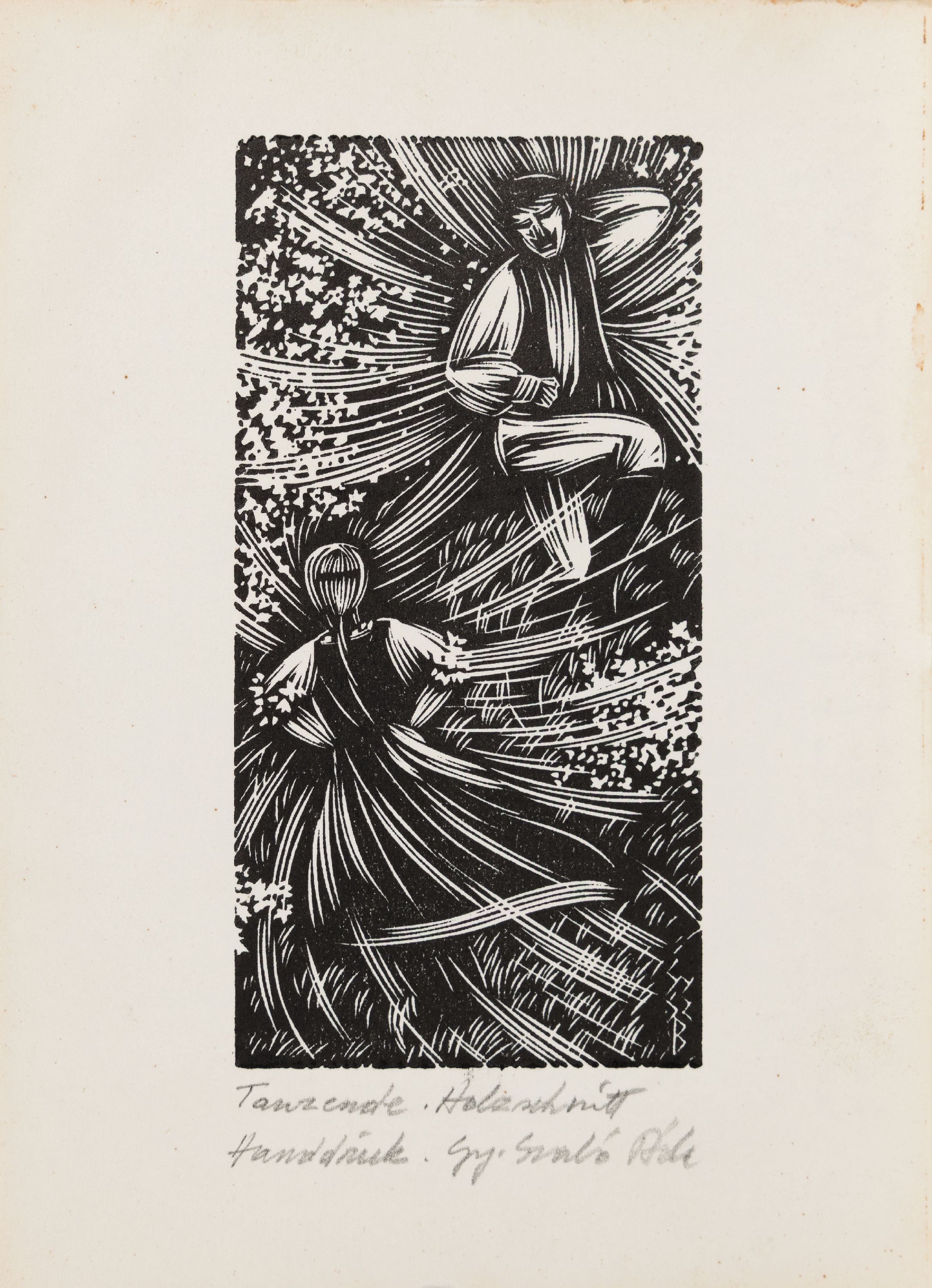 Detail k: Béla Gy Szabo 1905 -1985, sechs Holzschnitte, Kolosvan, 1975, ca. 30 x 40.5 cm, Wasserschaden, Kolonie aus Klausenburg, 1963, mit Widmung, 42.5 x 33 ...