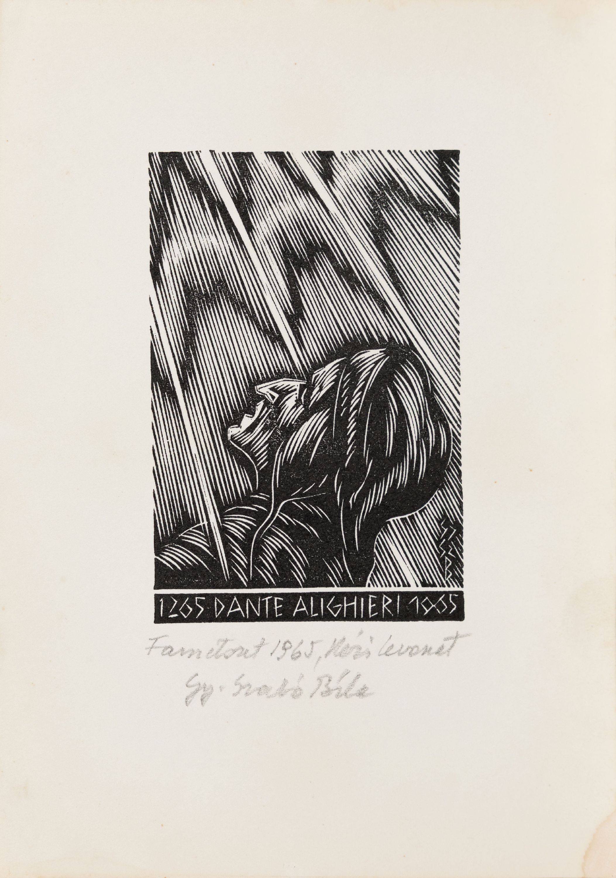 Detail n: Béla Gy Szabo 1905 -1985, sechs Holzschnitte, Kolosvan, 1975, ca. 30 x 40.5 cm, Wasserschaden, Kolonie aus Klausenburg, 1963, mit Widmung, 42.5 x 33 ...