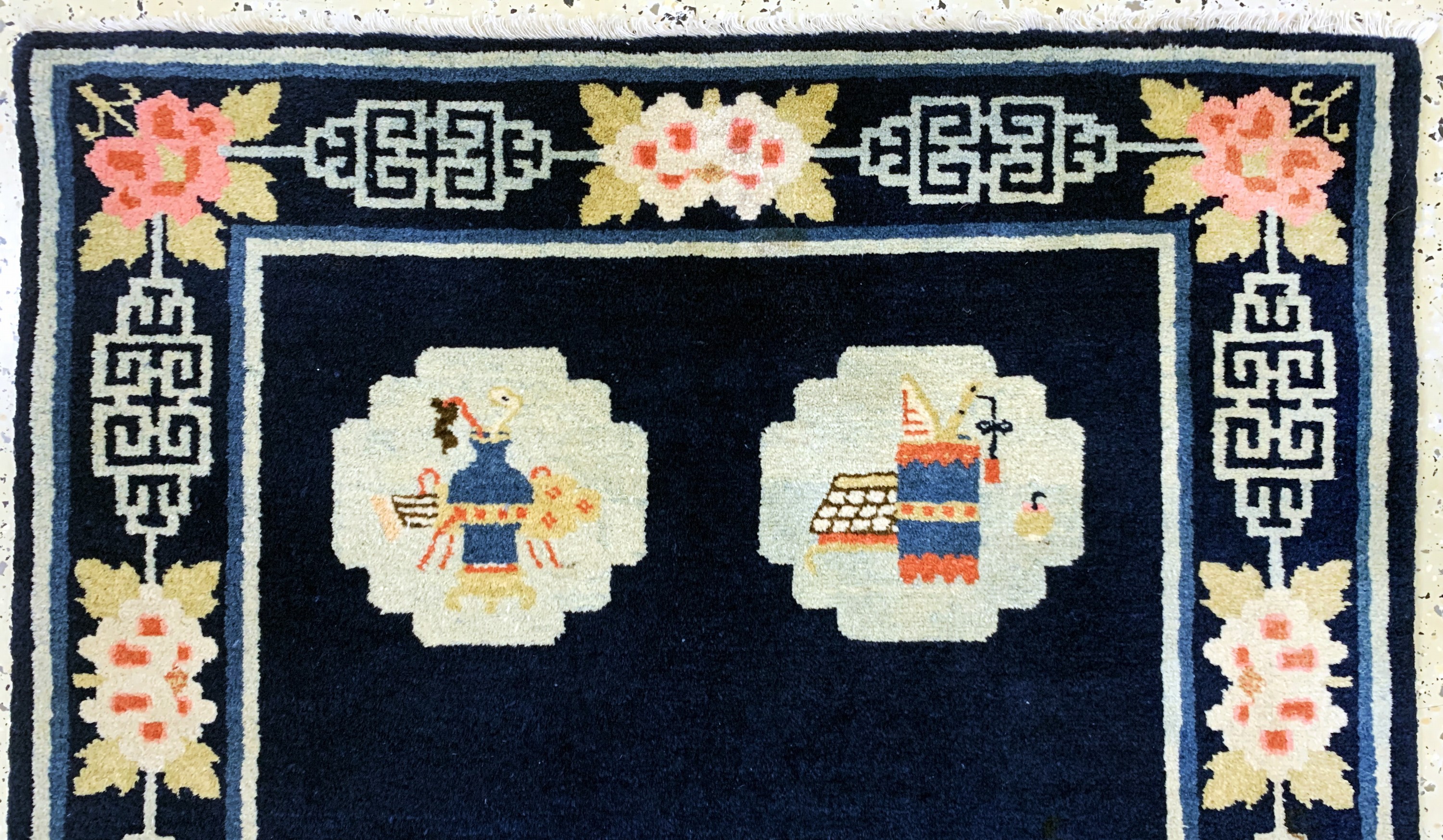 Detail a: Pao Tow, China, um 1900, Wolle auf Baumwolle, ca. 160 x 100 cm, EHZ: 2, minimal restauriert