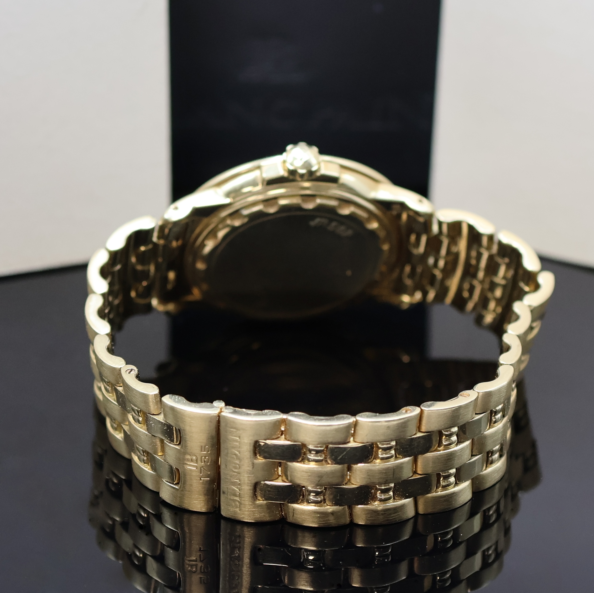 Detail b: BLANCPAIN Leman Herrenarmbanduhr in GG 750/000, Schweiz lt. Pap. verk. 12/1996, Automatik, Geh. m. gestufter Lünette, Boden u. Krone verschr., ...