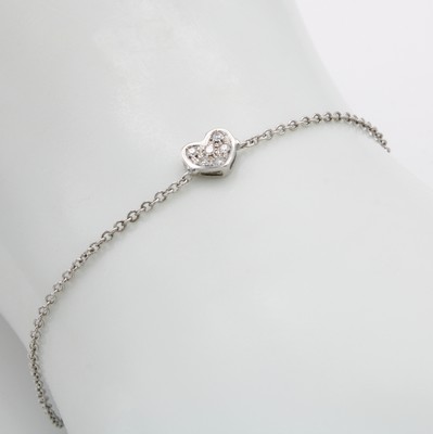 Image 26951429 - Armband "Herz" mit Brillanten, WG 750/000, Herz bes. m. 6 Brill. zus. ca. 0.15 ...