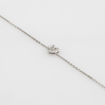 26951429a - Armband "Herz" mit Brillanten, WG 750/000, Herz bes. m. 6 Brill. zus. ca. 0.15 ...