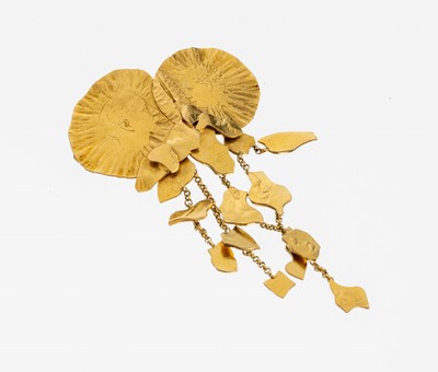 Image 21.6 kt Gold Brosche, GG 900/000, lt. Einlieferer Anfertigung durch EHINGER SCHWARZ,aus ...