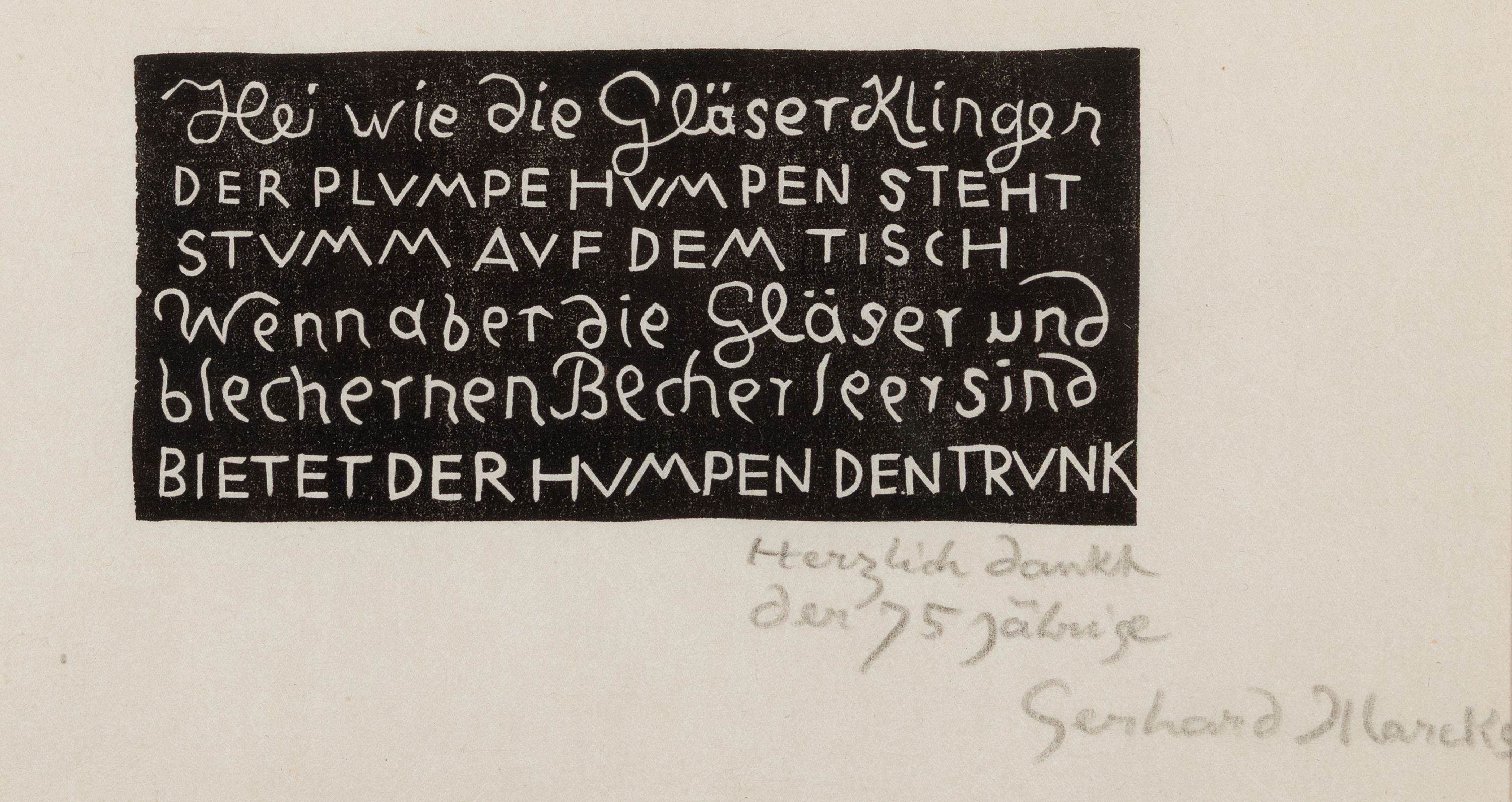 Detail a: Gerhard Marcks, 1889 Berlin-1981 Burgbrohl, 4 Holzschnitte, davon drei handsigniert, je ca. 10x15cm, PP, u.Gl., R. ca. 25x31cm