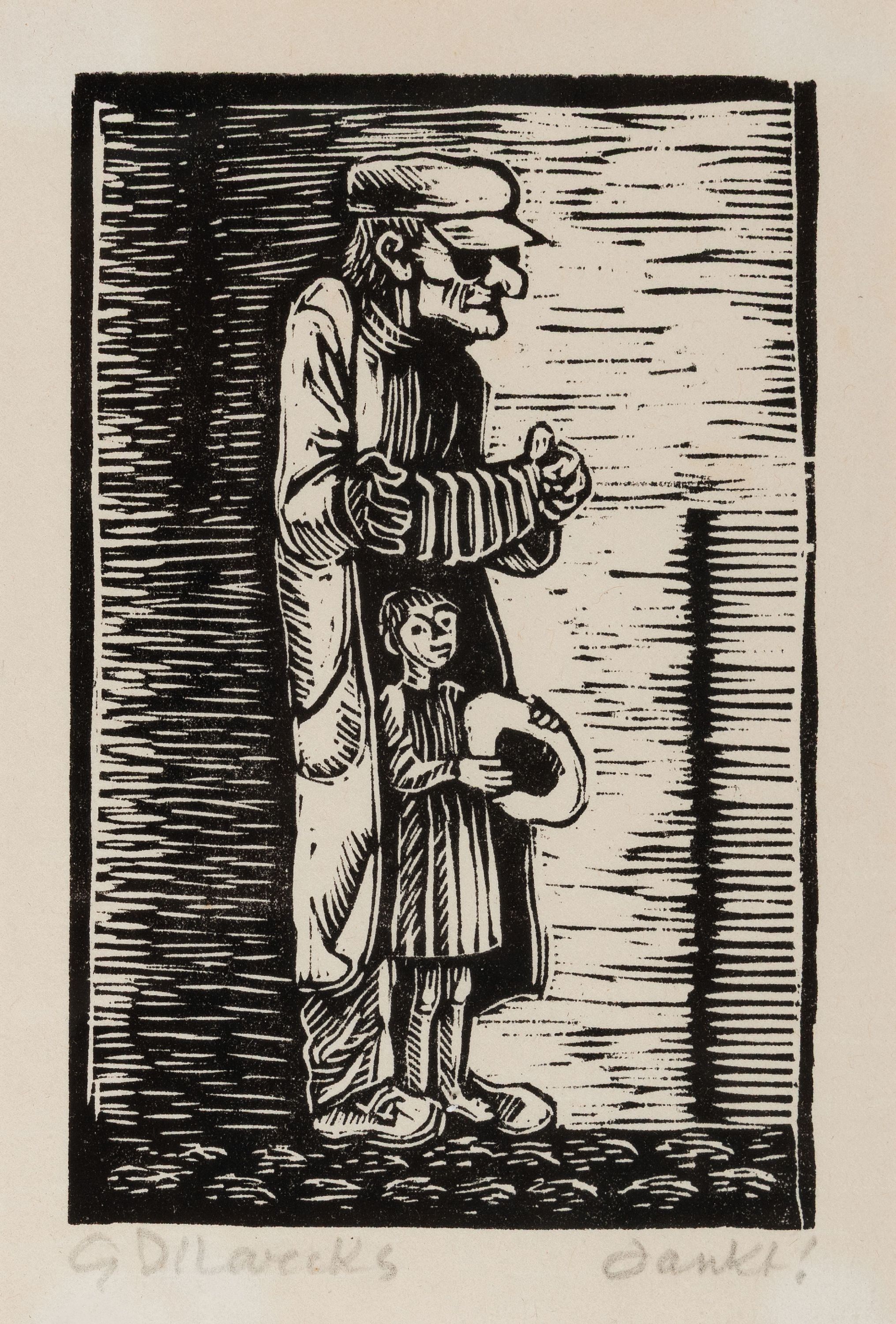 Detail b: Gerhard Marcks, 1889 Berlin-1981 Burgbrohl, 4 Holzschnitte, davon drei handsigniert, je ca. 10x15cm, PP, u.Gl., R. ca. 25x31cm