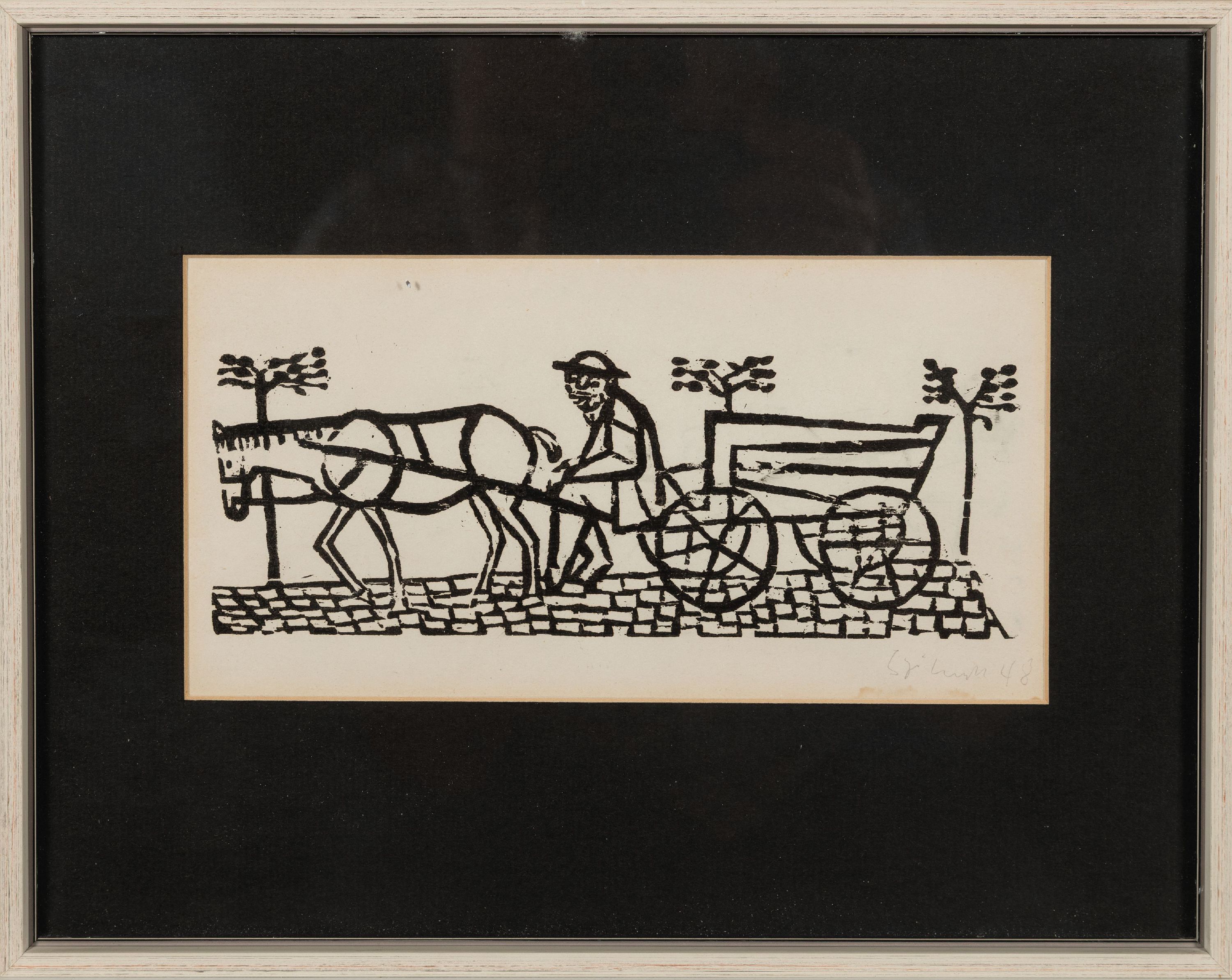 Detail k: Gerhard Marcks, 1889 Berlin-1981 Burgbrohl, 4 Holzschnitte, davon drei handsigniert, je ca. 10x15cm, PP, u.Gl., R. ca. 25x31cm