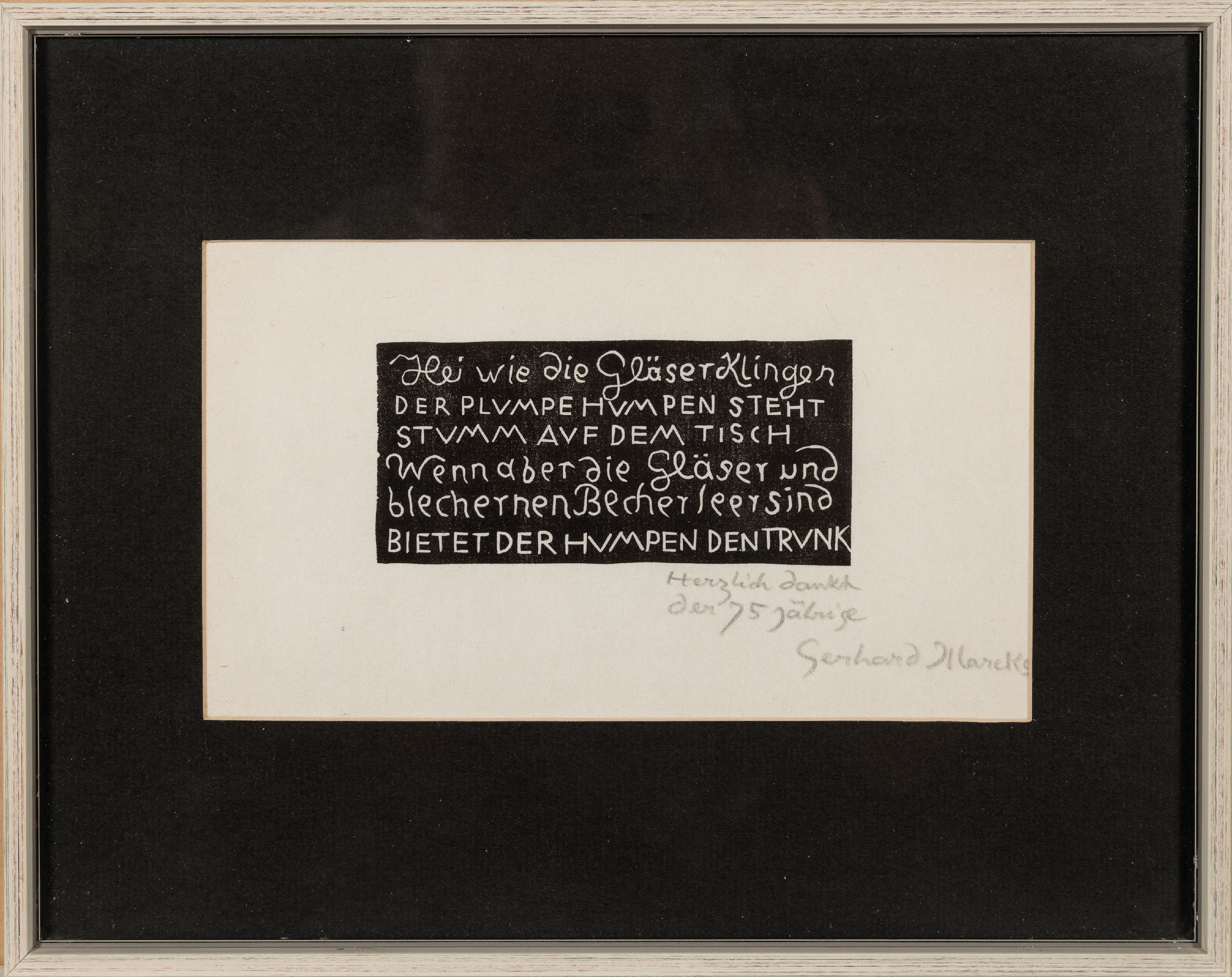 Detail l: Gerhard Marcks, 1889 Berlin-1981 Burgbrohl, 4 Holzschnitte, davon drei handsigniert, je ca. 10x15cm, PP, u.Gl., R. ca. 25x31cm