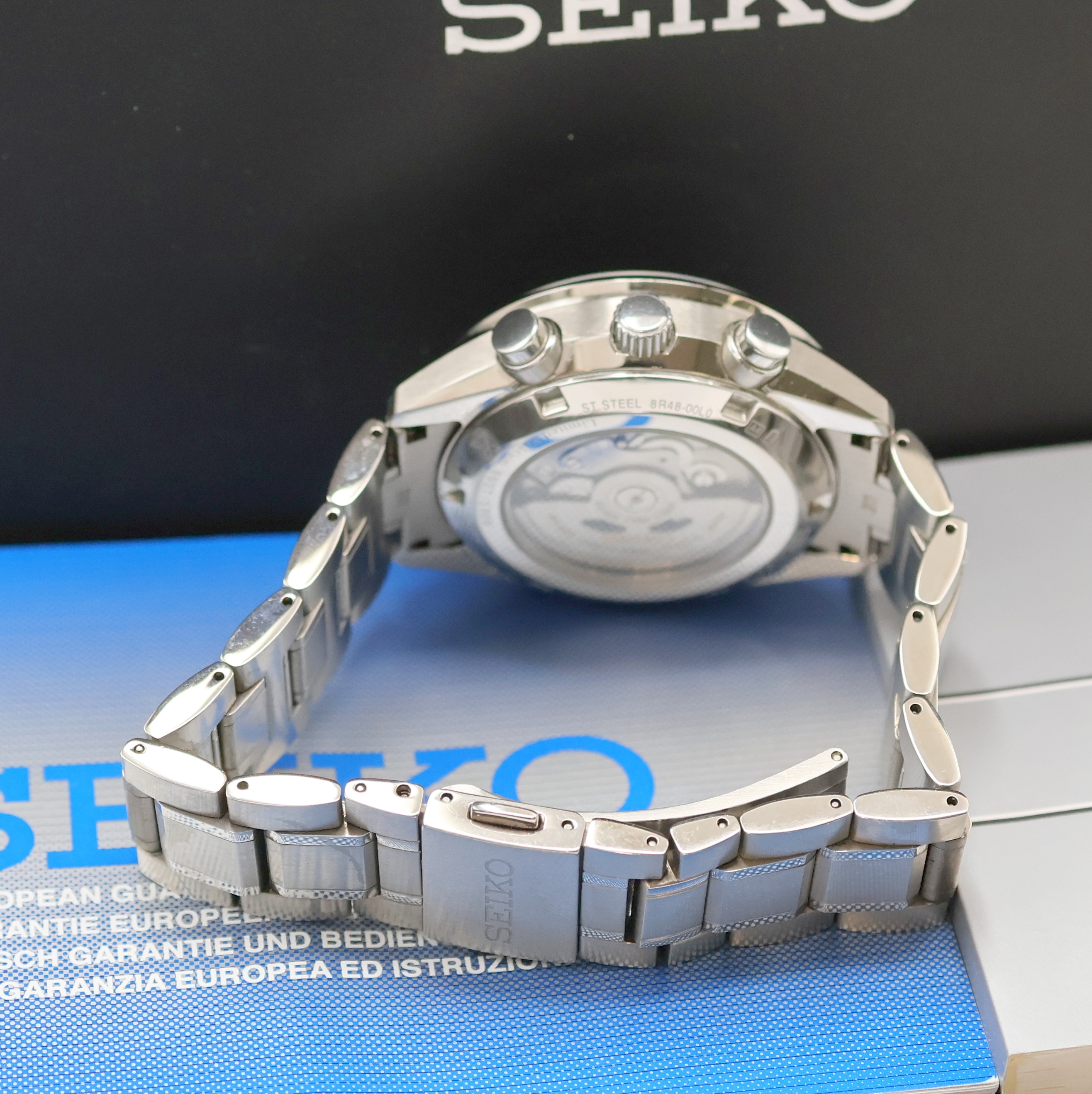 Detail b: SEIKO Prospex auf 1000 Stück limitierter Armbandchronograph in Stahl, Japan um 2019, Automatik, beids. vergl. Geh. inkl. orig. Gliederband m. ...