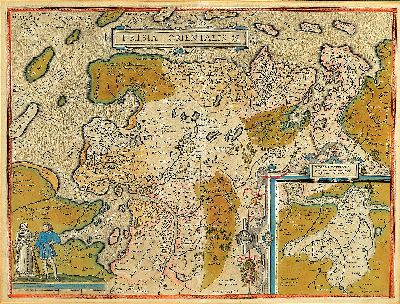 Image 26951647 - Kupferstichkarte Abraham Ortelius, 1527-1598 Frisia Orientalis, Antwerpen, 16. Jh., ...