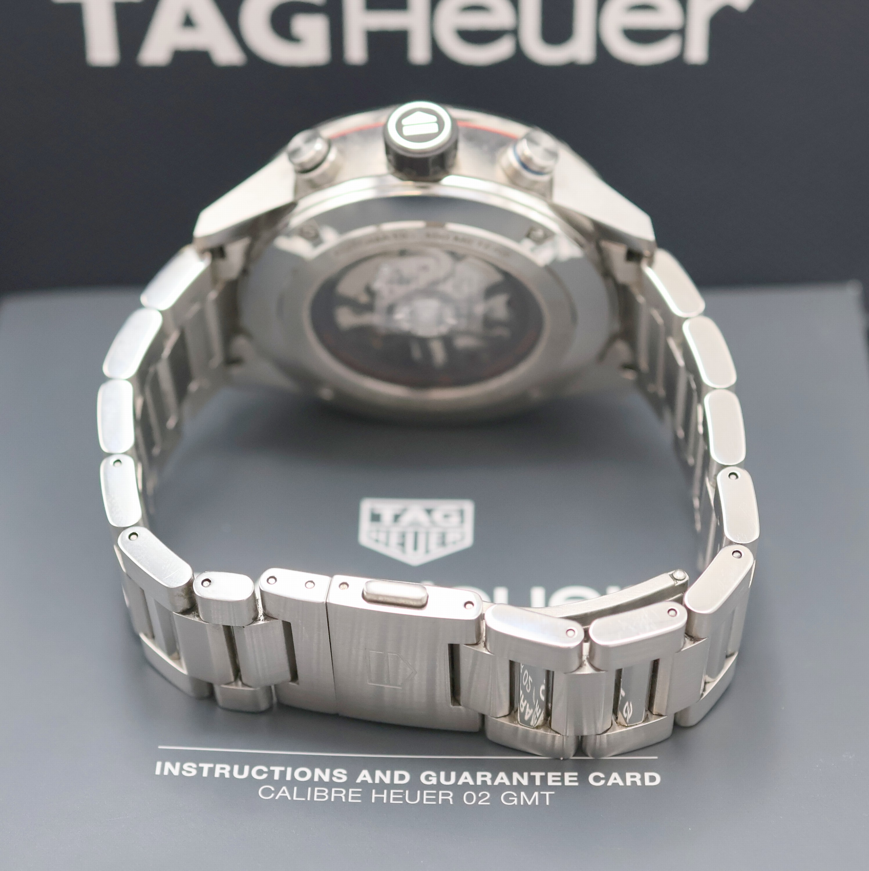 Detail b: TAG HEUER Schaltradchronograph Carrera H02, Automatik, beids. vergl. Edelstahlgeh. inkl. Gliederband m. Faltschl., Boden 4-fach verschr., skelett. ...