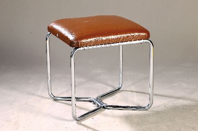 Image Hocker, Thonet, "B56", Entwurf von Marcel Breuer, Entwurf um 1930, verchromtes ...
