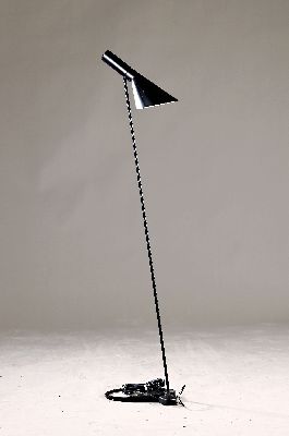 Image Stehlampe VISOR, Dänemark, Louis-Paulsen, um 1965, in schwarz, mit Ein-Aus ...