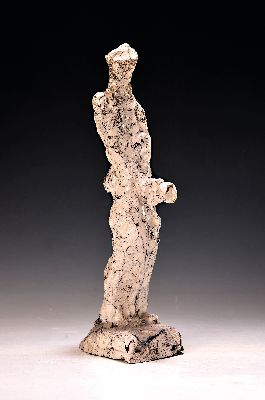 26951753k - Volker Nikel, Skulptur " Weißer Mann", am Sockel sign. ca. H. 31 cm