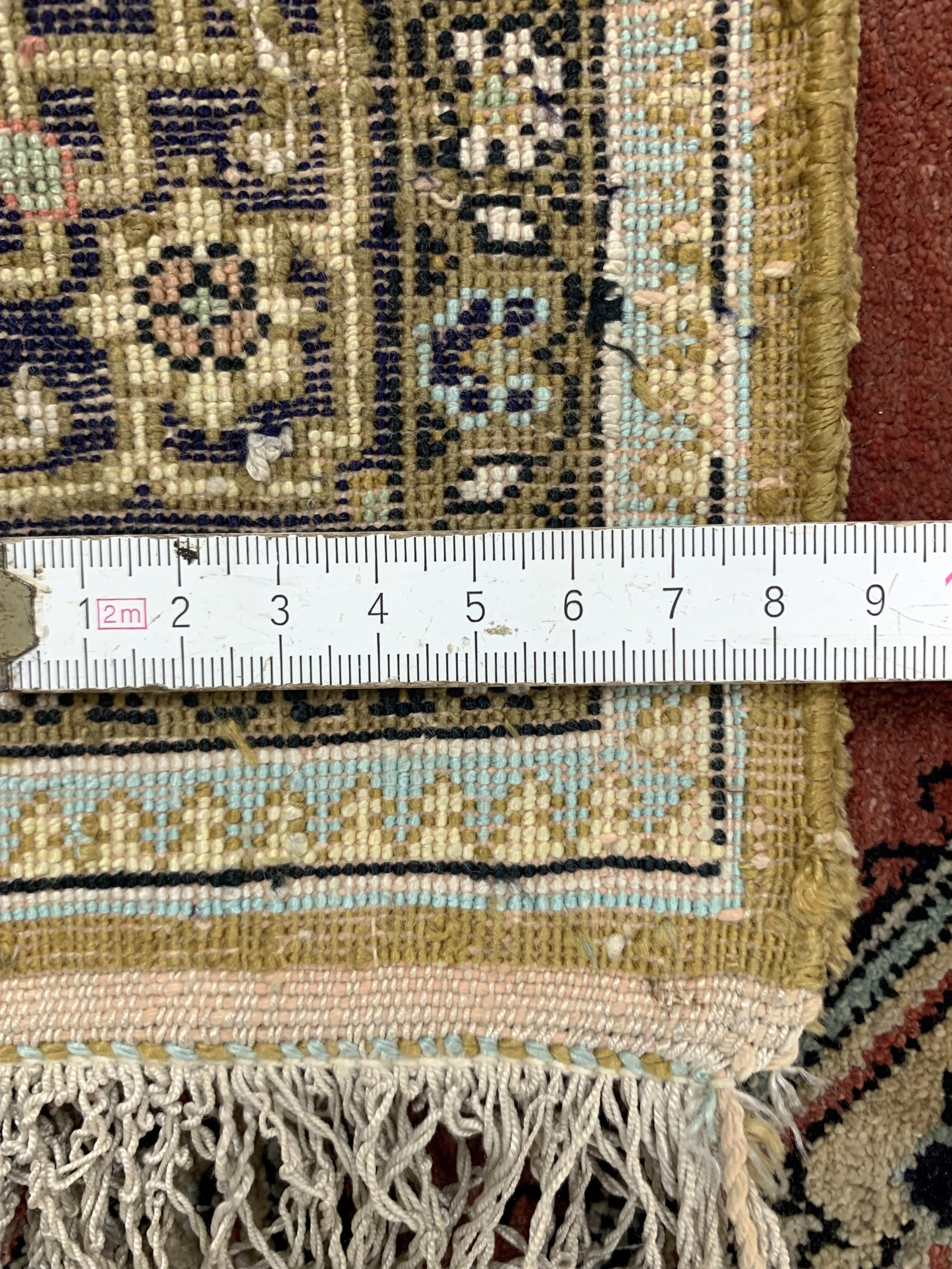 Detail d: Ghom Seide alt, Persien, Mitte 20.Jhd., Wolle auf Baumwolle, ca. 122 x 84 cm, EHZ: 2