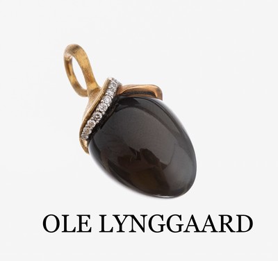 Image 18 kt Gold OLE LYNGGAARD Mondstein-Brillant- Anhänger, GG/RoseG 750/000, Modell ...