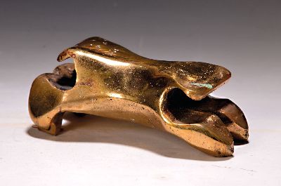 26952409k - Helmut Lander, 1924 Weimar-2013 Darmstadt, Bückling, Bronzeskulptur in drei Teilen, ...