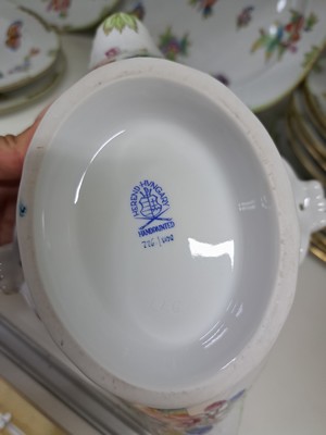 26952521d - Speiseservice für 6 Personen, Herend Ungarn, Dekor Viktoria, 6 flache Teller, 6 ...
