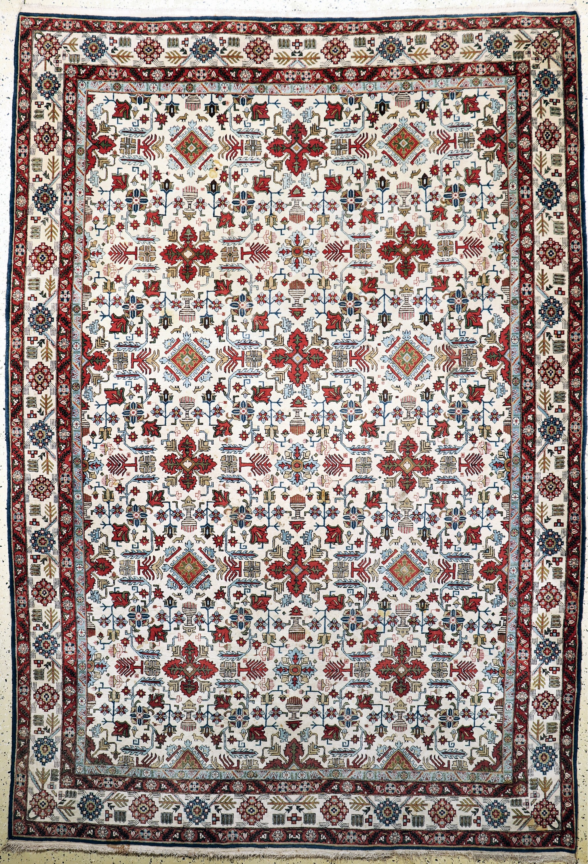 Ghom Kork alt, Persien, Mitte 20.Jhd, Korkwolle auf Baumwolle, ca. 328 x 226 cm, EHZ: 2(fleckig)