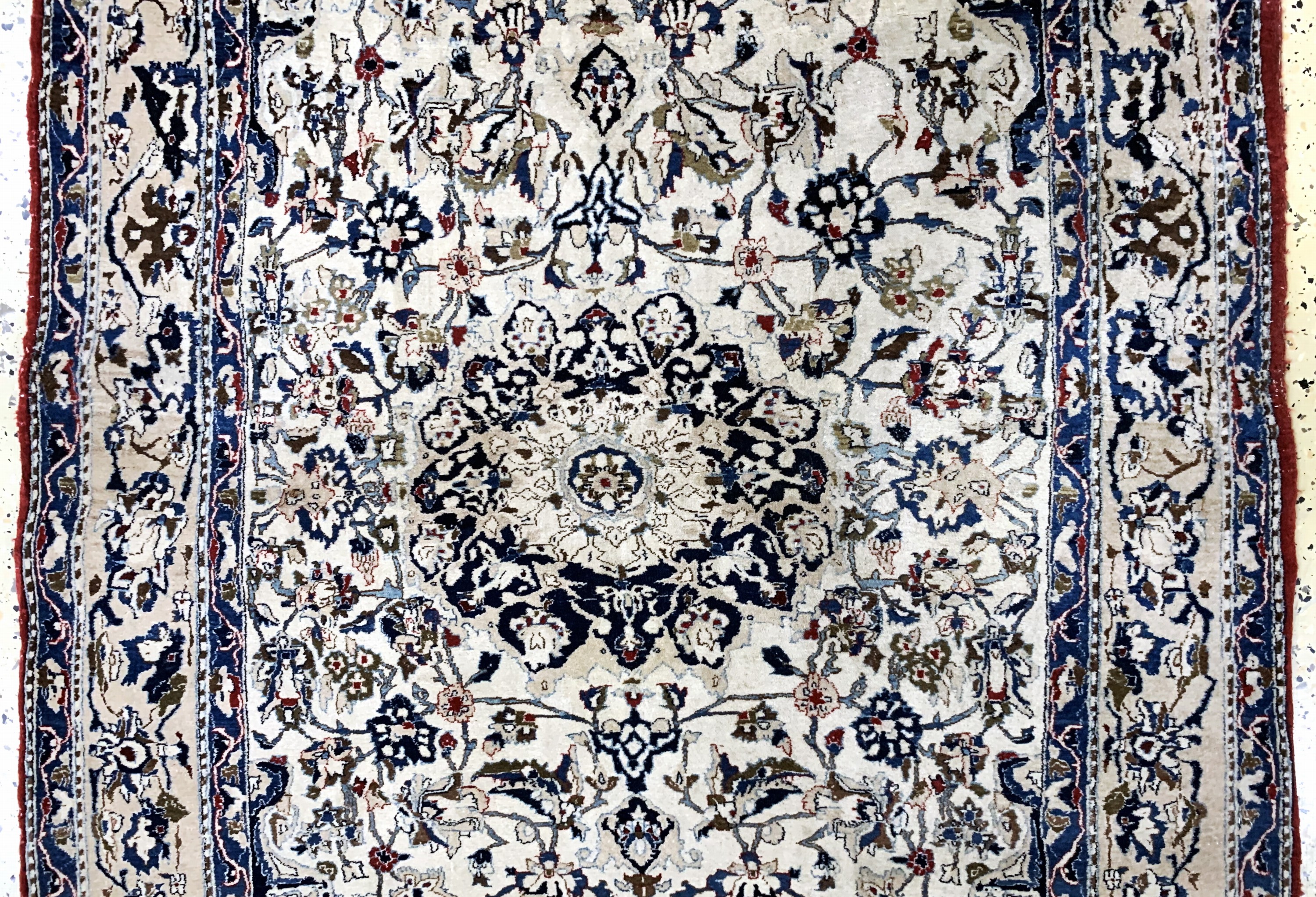 Detail b: Nain"Tudeschk"fein, Persien, Anfang 20.Jhd,Korkwolle auf Baumwolle, ca. 173 x 109 cm, EHZ: 3
