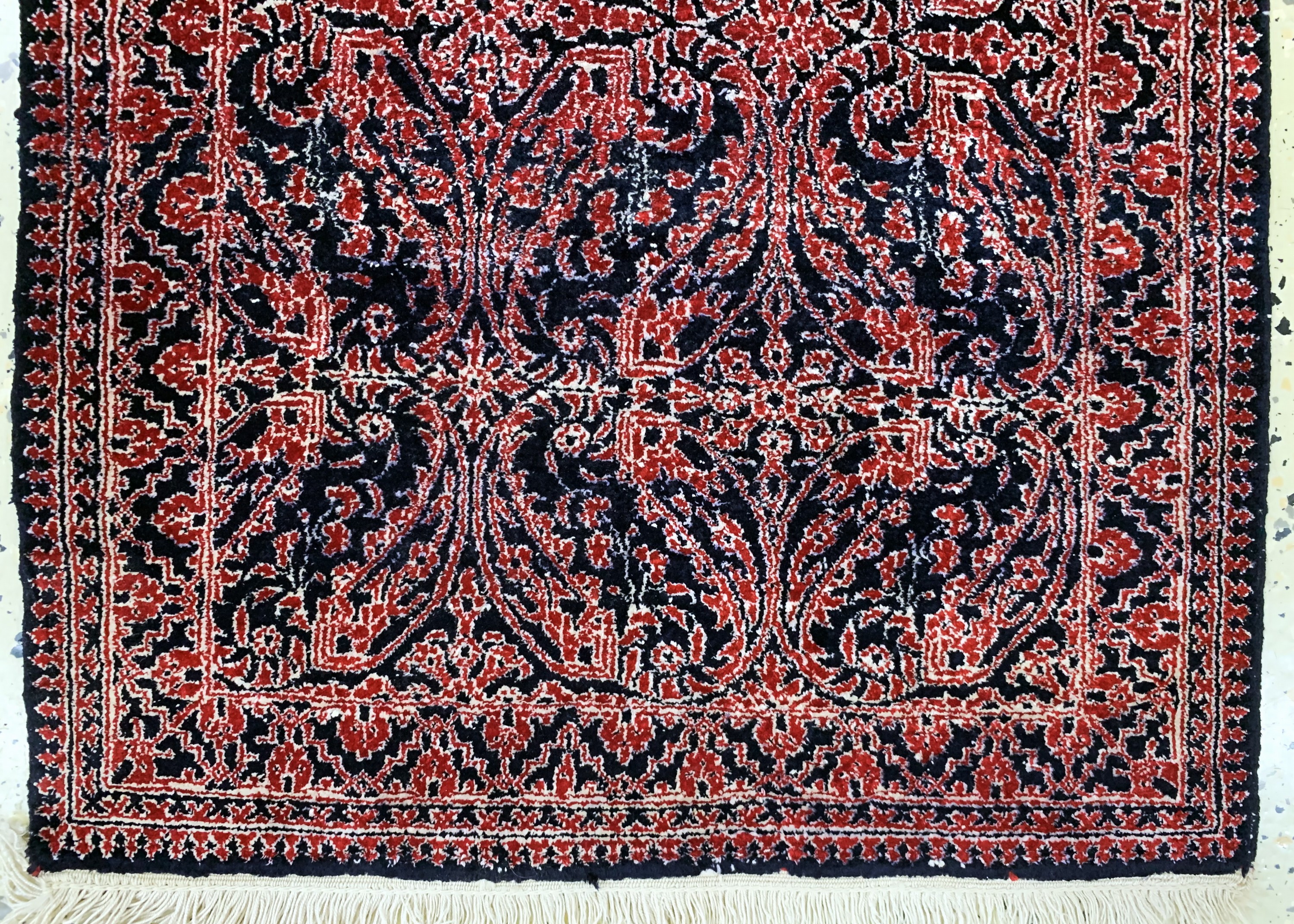 Detail b: Ghom Seide, Ägypten, Mitte 20.Jhd, reine Naturseide, ca. 78 x 56 cm, EHZ: 2