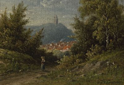Image Jacob Hoffmann, 1852 Frankfurt-1903 Oberursel, zwei Pendants mit Landschaften: ...