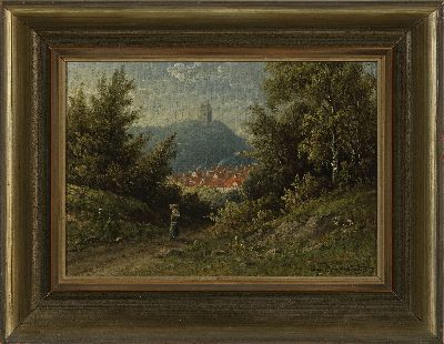 26952633k - Jacob Hoffmann, 1852 Frankfurt-1903 Oberursel, zwei Pendants mit Landschaften: ...