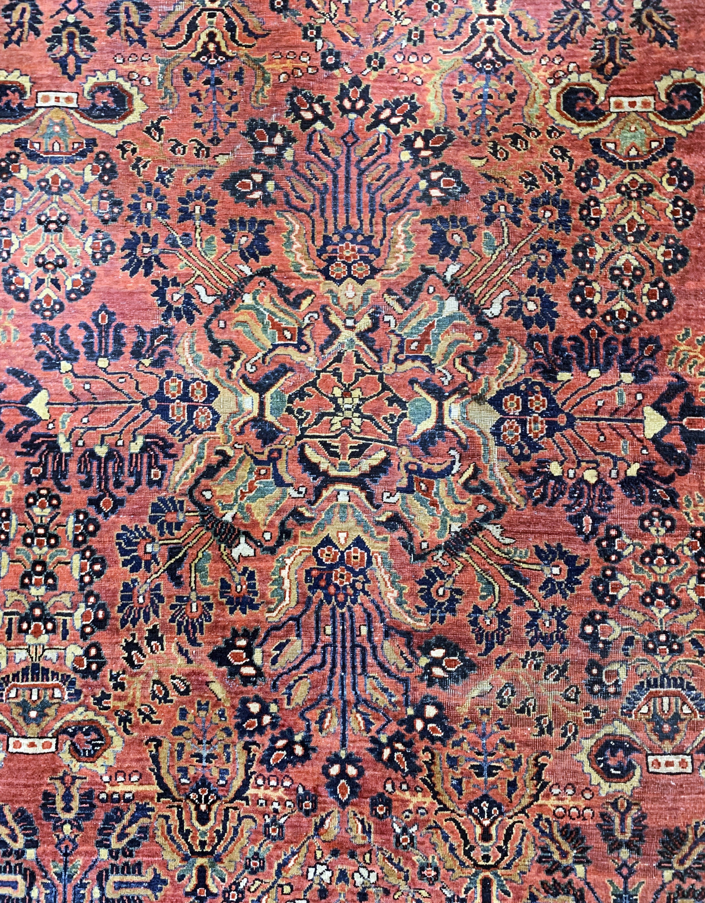Detail c: Us Re-Import Sarogh antik, Persien, um 1900, Wolle auf Baumwolle, ca. 363 x 270 cm, EHZ: 3