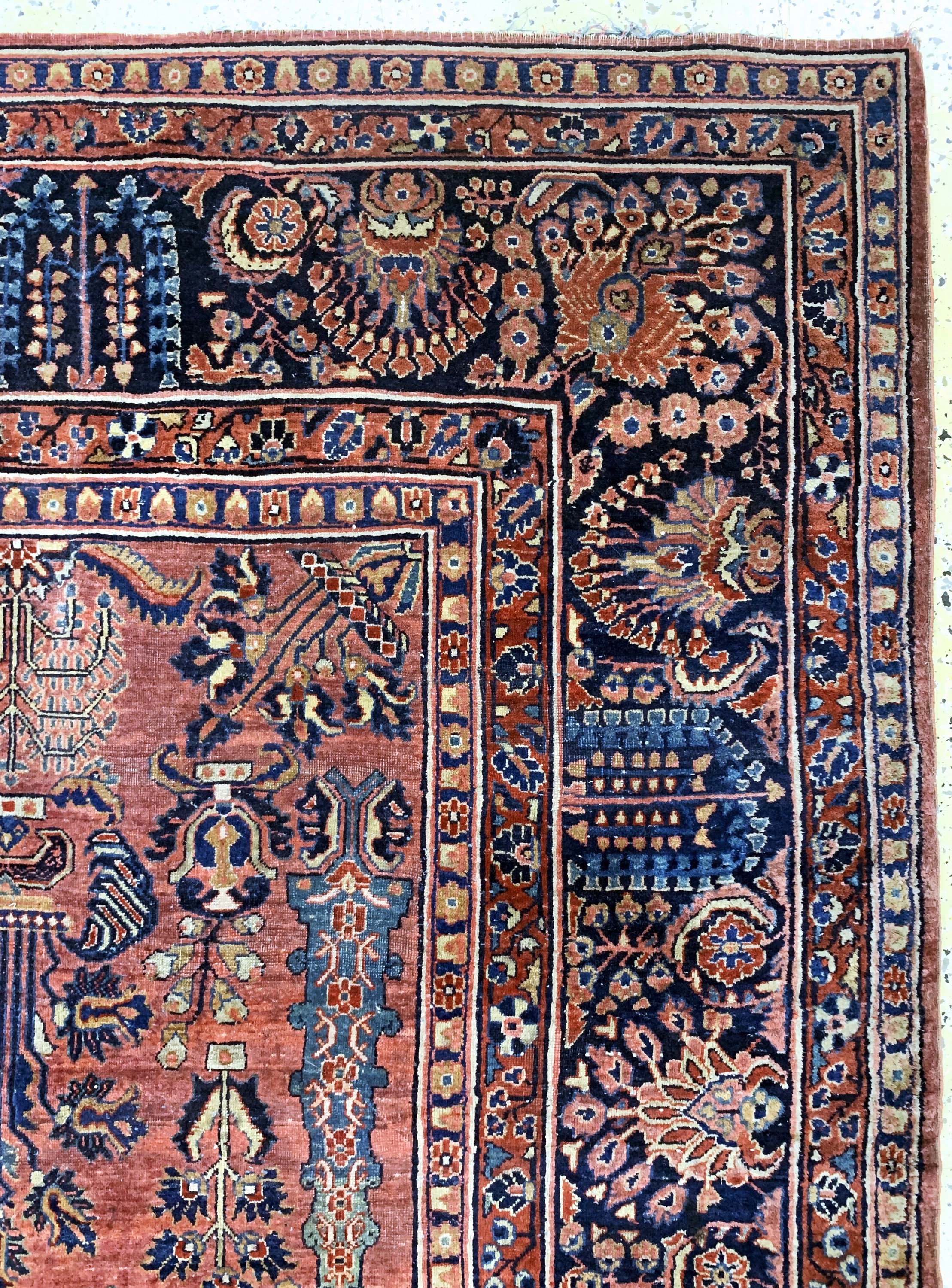 Detail f: Us Re-Import Sarogh antik, Persien, um 1900, Wolle auf Baumwolle, ca. 363 x 270 cm, EHZ: 3