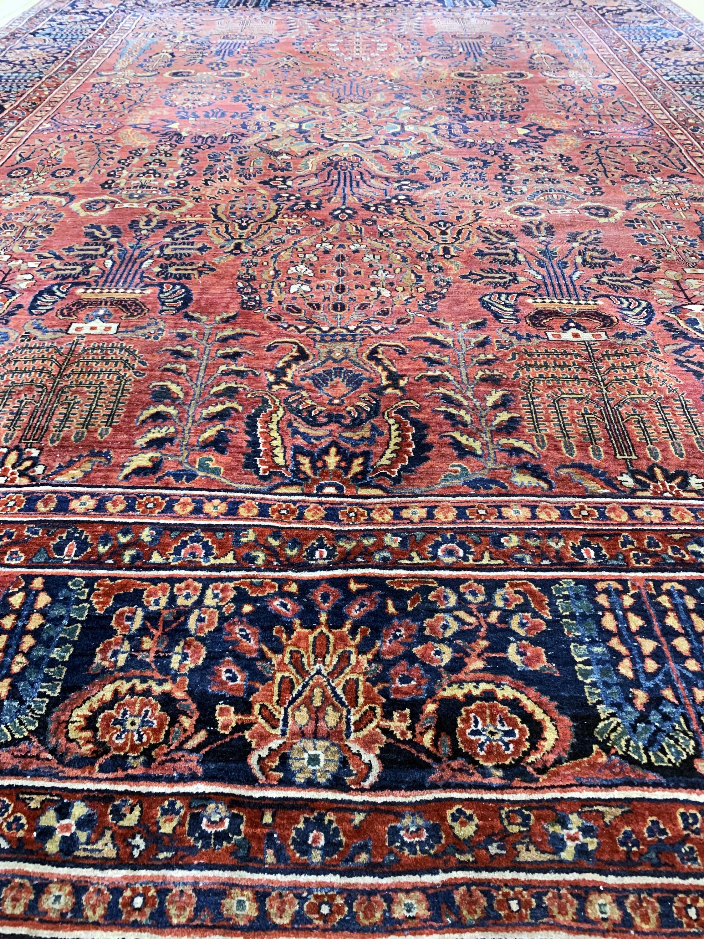 Detail g: Us Re-Import Sarogh antik, Persien, um 1900, Wolle auf Baumwolle, ca. 363 x 270 cm, EHZ: 3