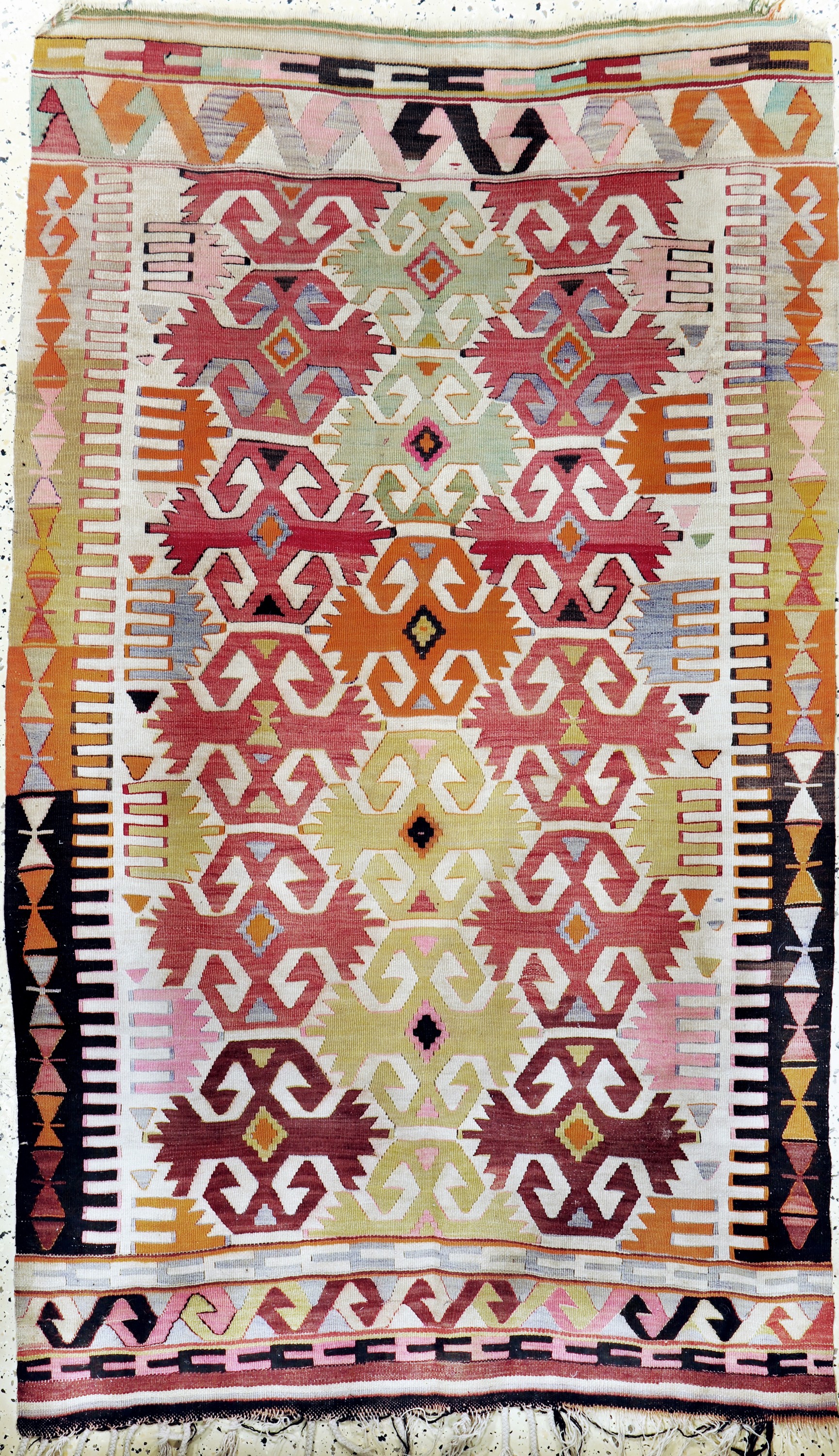Anatol Kelim alt, Türkei, Anfang 20.Jhd, Wolle auf Wolle, ca. 180 x 110 cm, EHZ: 2