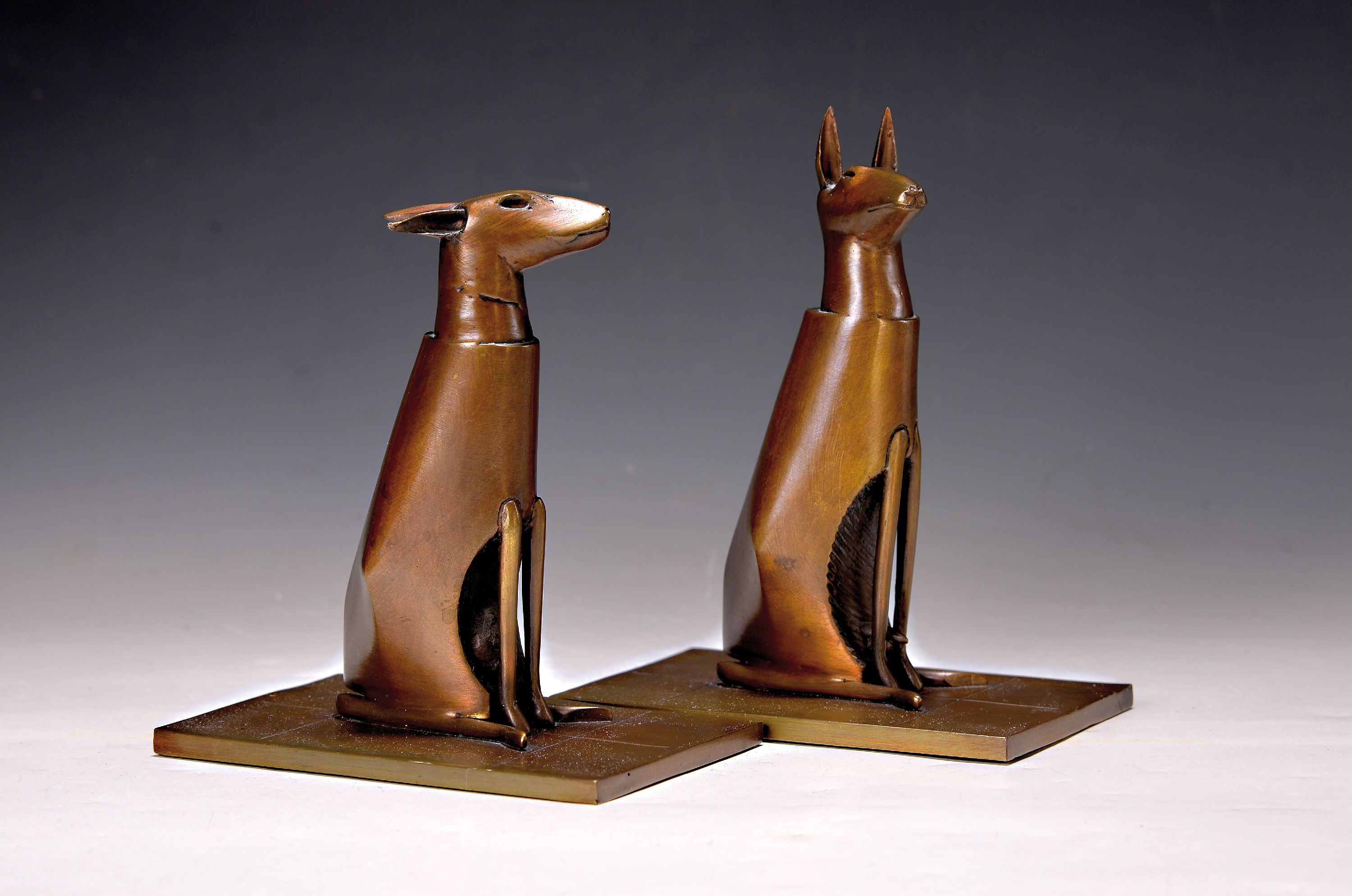 Paul Wunderlich, 1927-2010, Paar Bronze Figurinen, "Bella & Anton", patiniert, Ed. 14/250, signiert u. nummeriert, H. je 16,5 cm