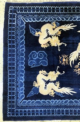 26952742b - Pao Tow"Drachen-Teppich"antik, China, um 1900, Wolle auf Baumwolle, ca. 226 x ...